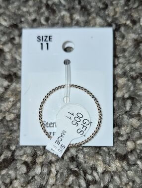 Twisted Rope Band Ring in Rose Gold Tone - Size 11